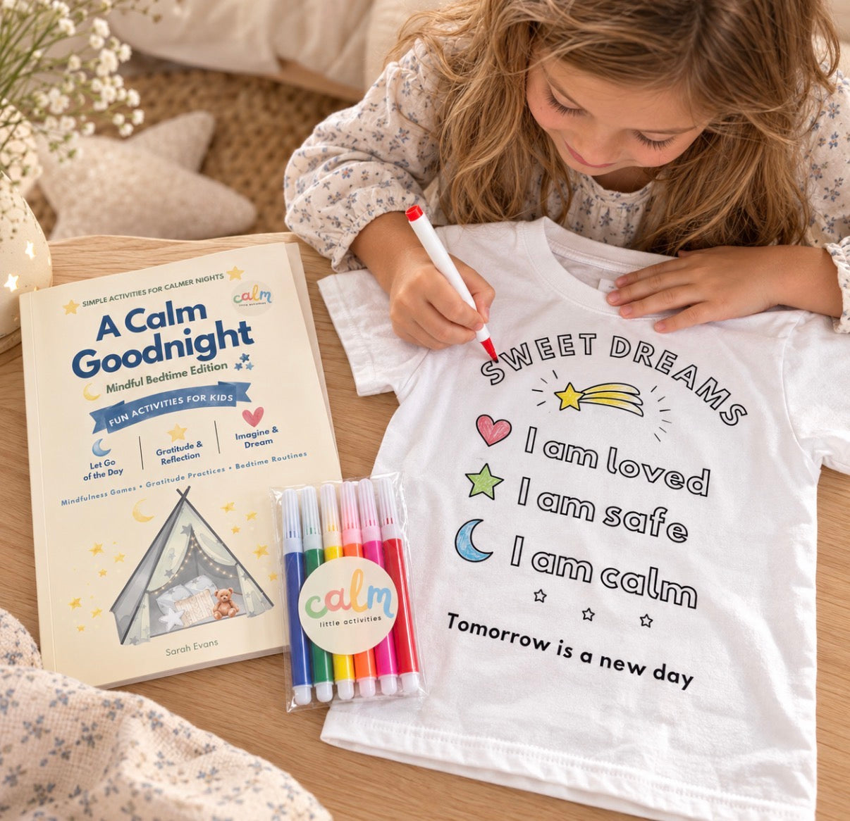 Sweet Dreams Color Your Own Affirmation Kids Tee